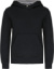 Detská kontrastná mikina s kapucňou - Kariban, farba - black/fine grey, veľkosť - 6/8