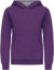 Detská kontrastná mikina s kapucňou - Kariban, farba - purple/oxford grey, veľkosť - 12/14