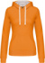 Dámska mikina s kontrastnou kapucňou - Kariban, farba - orange/white, veľkosť - L