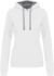 Dámska mikina s kontrastnou kapucňou - Kariban, farba - white/fine grey, veľkosť - L