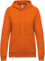 Dámska mikina s kapucňou - Kariban, farba - orange, veľkosť - XS