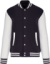 Unisex koledžová bunda "Teddy" - Kariban, farba - navy/white, veľkosť - XS