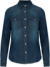 Džínsová blúzka s dlhým rukávom - Kariban, farba - blue jean, veľkosť - M