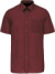 Popelínová košeľa "Ace" s krátkym rukávom - Kariban, farba - wine, veľkosť - 4XL