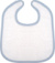 Detský froté podbradník - Kariban, farba - white/sky blue, veľkosť - Onesize