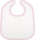 Detský froté podbradník - Kariban, farba - white/pink , veľkosť - Onesize