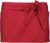 Krátka barová zástera - Kariban, farba - red, veľkosť - Onesize