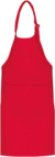 Detská zástera s náprsenkou - Kariban, farba - red, veľkosť - Onesize