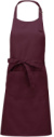 Somelierska zástera s náprsenkou - Kariban, farba - wine, veľkosť - Onesize