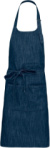 Somelierska zástera s náprsenkou - Kariban, farba - denim, veľkosť - Onesize