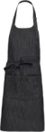 Somelierska zástera s náprsenkou - Kariban, farba - black denim, veľkosť - Onesize