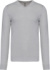 Pánsky sveter s výstrihom do V - Kariban, farba - grey melange, veľkosť - 4XL