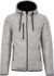 Pánska pletená flísová bunda s kapucňou - Kariban, farba - light grey melange, veľkosť - 3XL