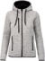 Dámska pletená flísová bunda s kapucňou - Kariban, farba - light grey melange, veľkosť - XS