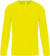 Športové tričko s dlhým rukávom - Kariban, farba - fluorescent yellow, veľkosť - M