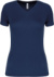 Dámske športové tričko s V-výstrihom - Kariban, farba - navy, veľkosť - XS
