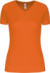 Dámske športové tričko s V-výstrihom - Kariban, farba - fluorescent orange, veľkosť - XL