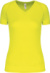 Dámske športové tričko s V-výstrihom - Kariban, farba - fluorescent yellow, veľkosť - XS