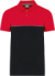 Pracovné polo tričko z piké materiálu - Kariban, farba - black/red, veľkosť - 4XL