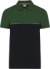 Pracovné polo tričko z piké materiálu - Kariban, farba - black/forest green, veľkosť - XL