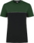 Pracovné tričko - Kariban, farba - black/forest green, veľkosť - XS