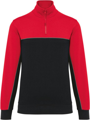 Pracovná mikina so zapínaním na 1/4 zips
