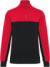Pracovná mikina so zapínaním na 1/4 zips - Kariban, farba - black/red, veľkosť - XXL