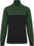 Pracovná mikina so zapínaním na 1/4 zips - Kariban, farba - black/forest green, veľkosť - 5XL