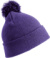 Detská pletená čiapka s bambuľou - Result, farba - purple, veľkosť - Onesize