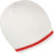 Pletená čiapka s kontrastnými pruhmi - Result, farba - white/red, veľkosť - Onesize