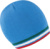 Pletená čiapka s kontrastnými pruhmi - Result, farba - blue/green-white-red, veľkosť - Onesize