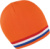 Pletená čiapka s kontrastnými pruhmi - Result, farba - orange/red-white-blue, veľkosť - Onesize