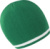 Pletená čiapka s kontrastnými pruhmi - Result, farba - emerald/white, veľkosť - Onesize