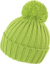 Pletená čiapka s brmbolcom - Result, farba - lime, veľkosť - Onesize