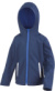 Detská 3-vrstvová softshellová bunda s kapucňou - Result, farba - navy/royal, veľkosť - XXL