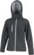 Dámska 3-vrstvová softshellová bunda s kapucňou - Result, farba - black/grey, veľkosť - S