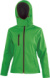 Dámska 3-vrstvová softshellová bunda s kapucňou - Result, farba - vivid green/black, veľkosť - XS