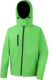 Pánska 3-vrstvová softshellová bunda s kapucňou - Result, farba - vivid green/black, veľkosť - S