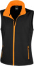 Dámska 2-vrstvová softshellová vesta "Printable" - Result, farba - black/orange, veľkosť - L