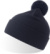 Pletená čiapka s brmbolcom - Atlantis, farba - navy, veľkosť - Onesize