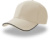 6-panelová brúsená šiltovka typu sandwich - Atlantis, farba - natural/navy, veľkosť - Onesize