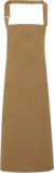 Bavlnená zástera s náprsenkou "Chino" - Premier, farba - khaki, veľkosť - Onesize