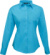 Popelínová blúzka s dlhým rukávom - Premier, farba - turquoise, veľkosť - 6_2XS