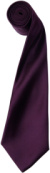 Saténová kravata „Colours“ - Premier, farba - aubergine, veľkosť - Onesize
