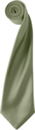 Saténová kravata „Colours“ - Premier, farba - olive, veľkosť - Onesize