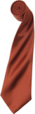 Saténová kravata „Colours“ - Premier, farba - chestnut, veľkosť - Onesize