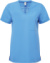 Dámska strečová tunika s výstrihom do V - Premier, farba - ceil blue, veľkosť - 3XL