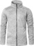 Pánska pletená flísová bunda - Promodoro, farba - heather grey, veľkosť - XXL