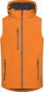 Pánska 3-vrstvová softshellová vesta - Promodoro, farba - orange, veľkosť - XXL