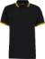 Pánske kontrastné polotričko z piké materiálu - Kustom Kit, farba - black/yellow, veľkosť - 3XL